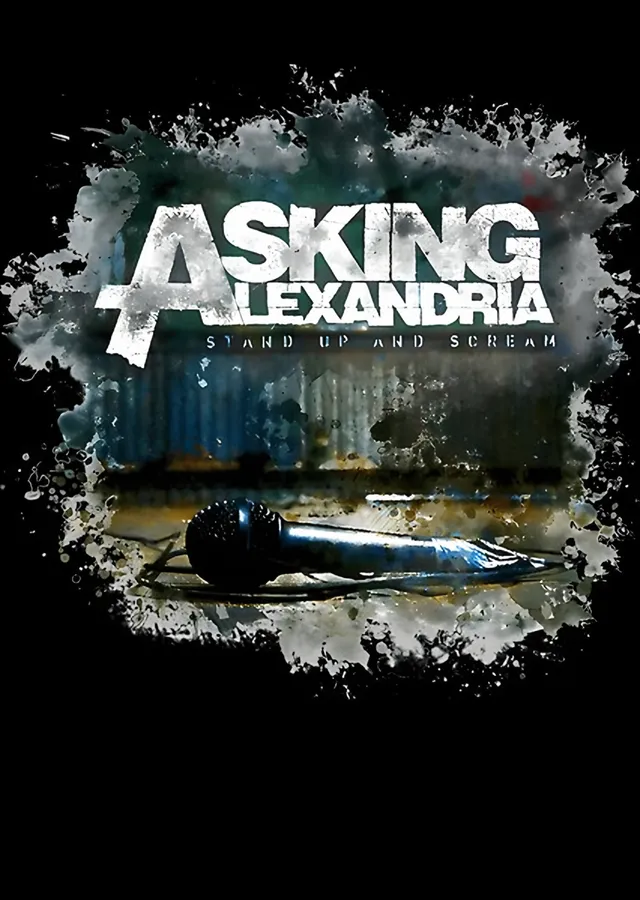 Asking Alexandria - Sahne Mikrofonu metal tablo