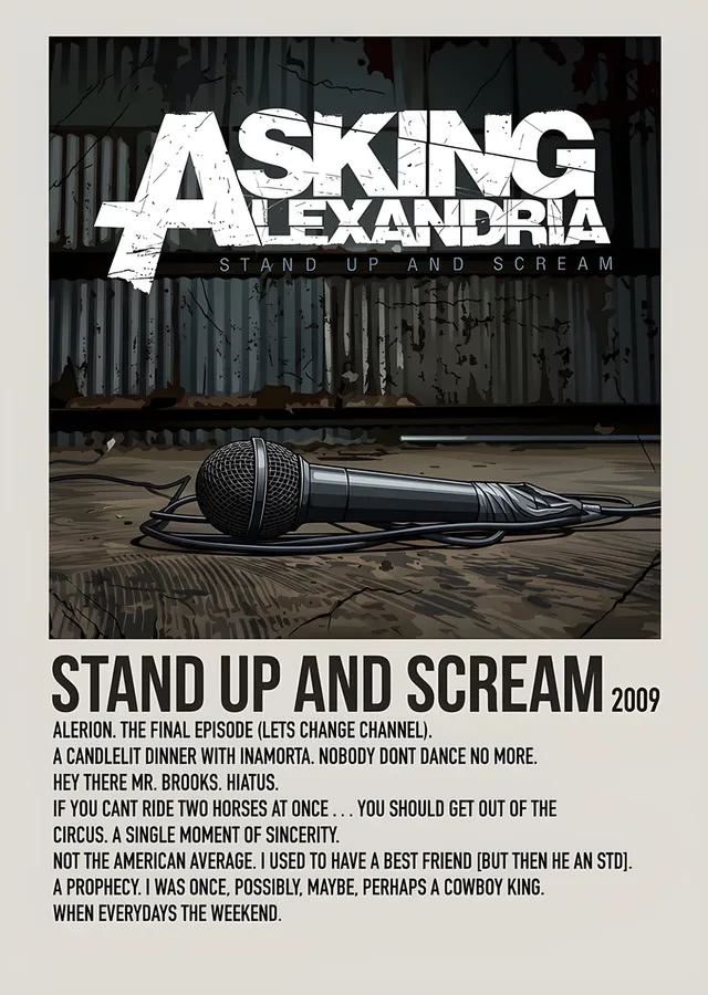 Asking Alexandria - Stand Up and Scream metal tablo