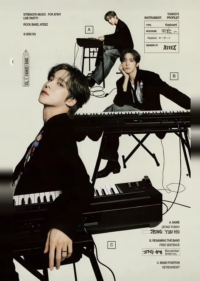 ATEEZ: Jeong Yunho Klavye Profili metal tablo