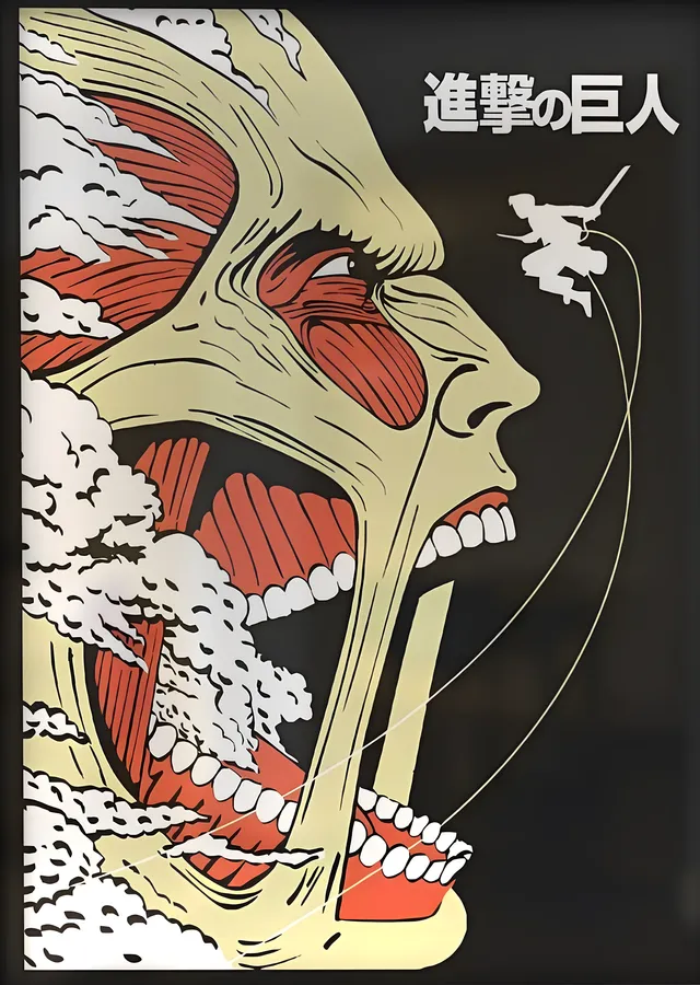 Attack on Titan (Titan Yüzü) metal tablo