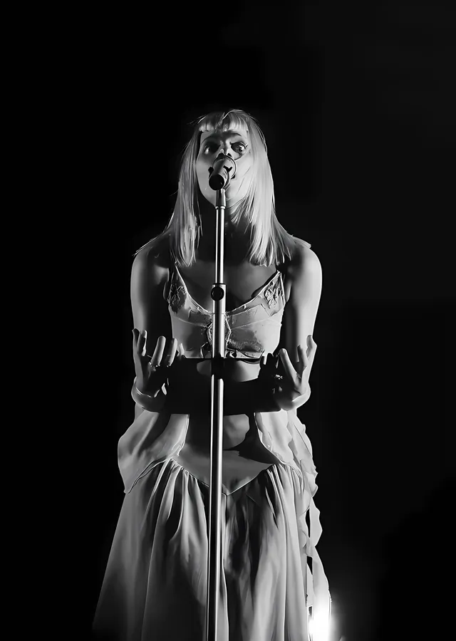 AURORA: Karanlıkta Mikrofon metal tablo