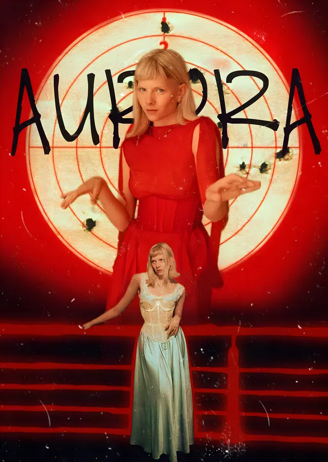 AURORA: Kızıl Ay Sahnesi metal tablo