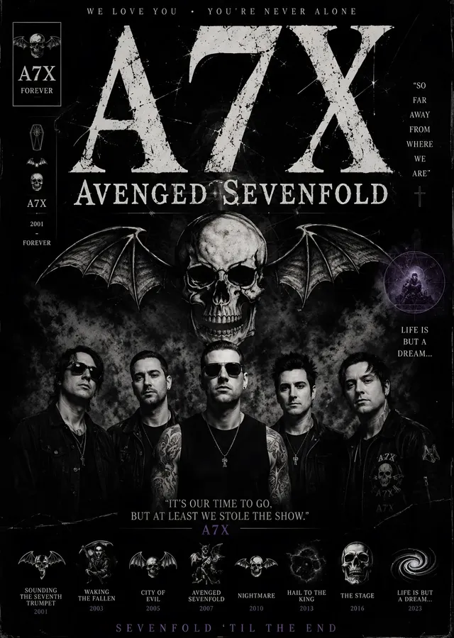 Avenged Sevenfold - A7X Til The End metal tablo