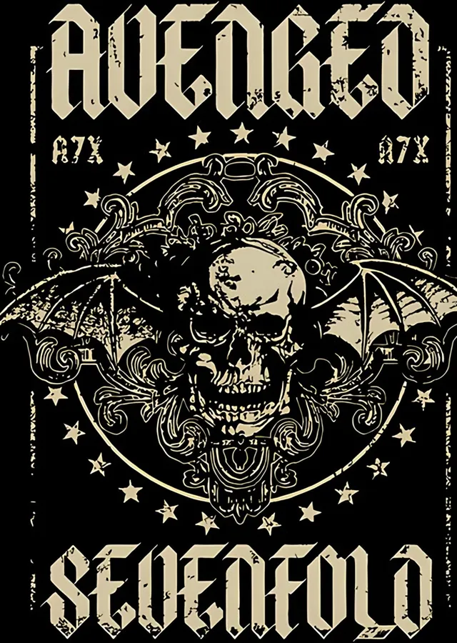 Avenged Sevenfold - Altın Kurukafa metal tablo