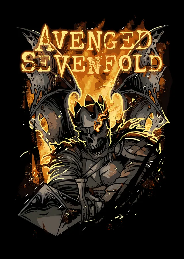 Avenged Sevenfold Altın Zırh metal tablo