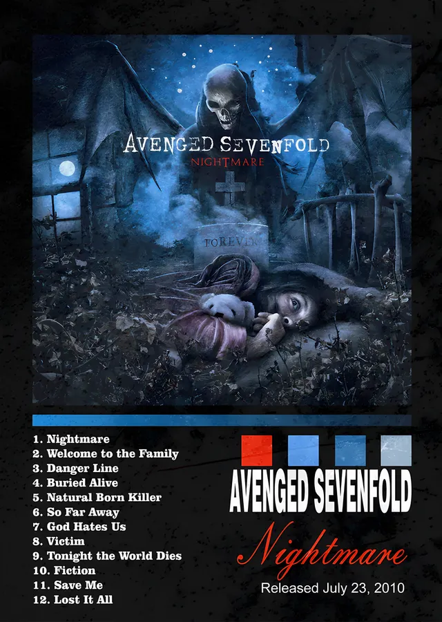 Avenged Sevenfold Nightmare metal tablo