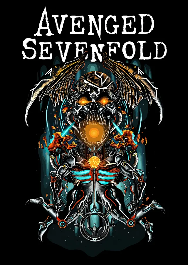 Avenged Sevenfold Turkuaz Totem metal tablo