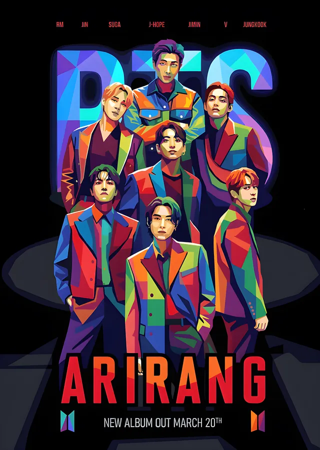 BTS: Arirang Kolaj metal tablo