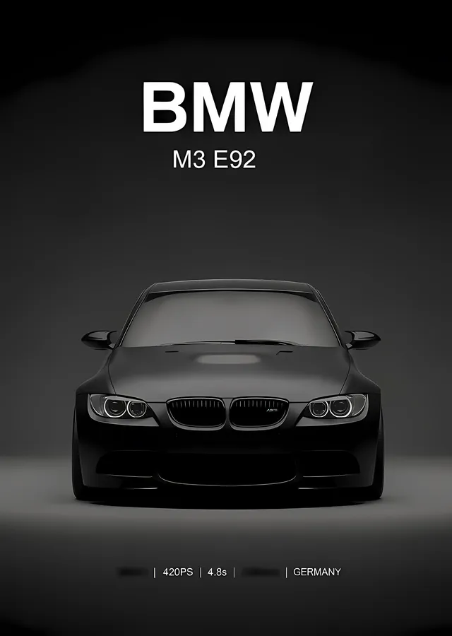 BMW M3 E92 metal tablo