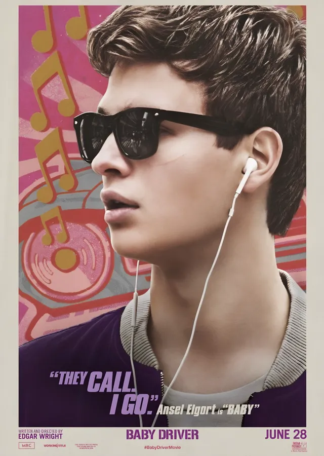 Baby Driver Ansel Elgort Portresi metal tablo