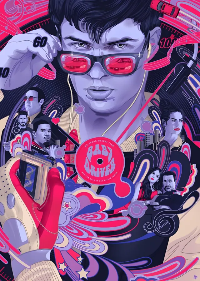 Baby Driver - Psychedelic metal tablo