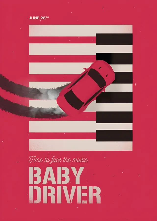 Baby Driver Yaya Geçidi metal tablo