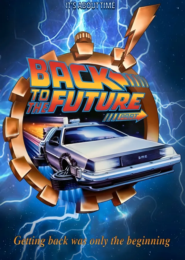 Back to the Future - Dişli Çark metal tablo