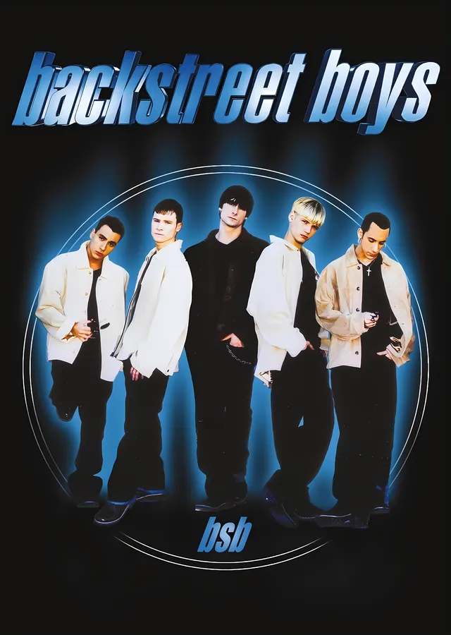 Backstreet Boys: Mavi Halka Grup Kadrajı metal tablo