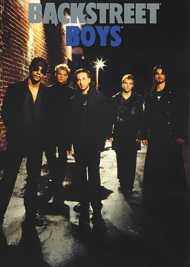 Backstreet Boys: Tuğla Duvar Önünde metal tablo