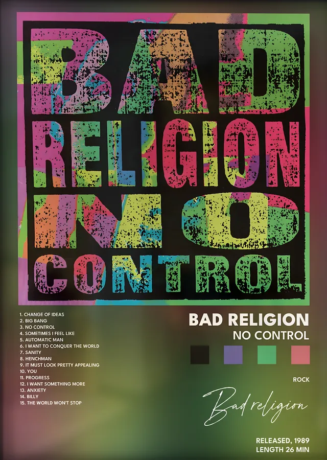Bad Religion: No Control metal tablo