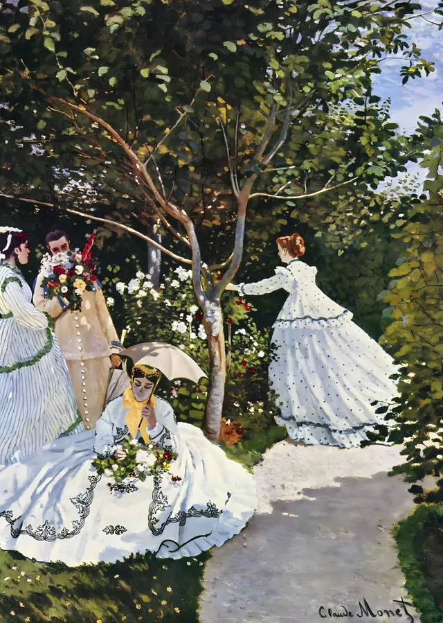 Bahçedeki Kadınlar - Claude Monet metal tablo