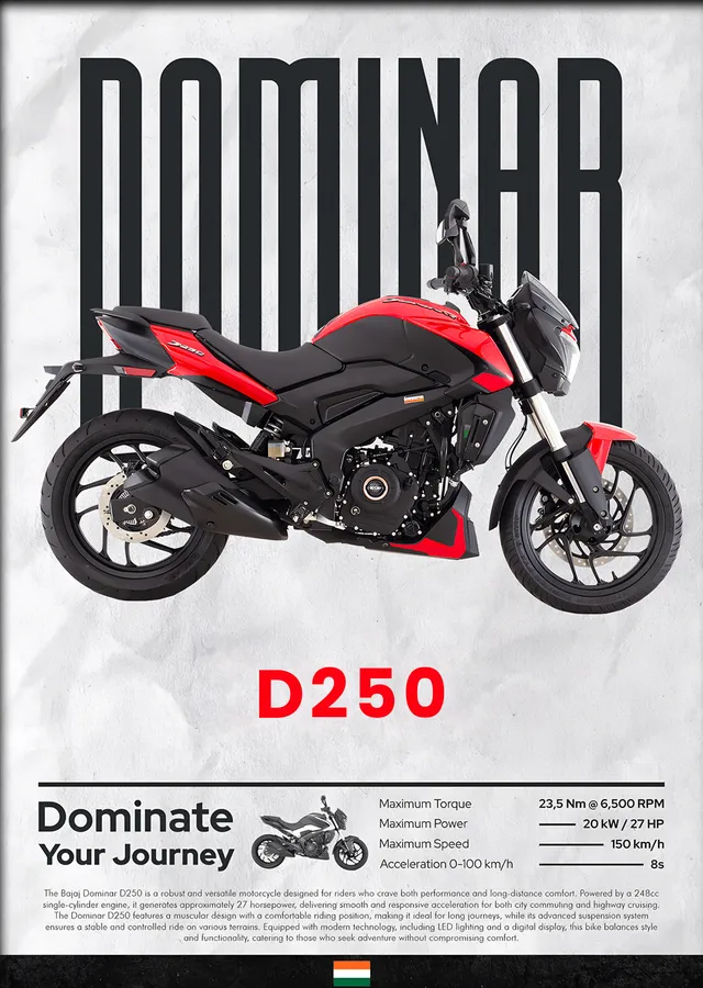 Bajaj Dominar 250 metal tablo