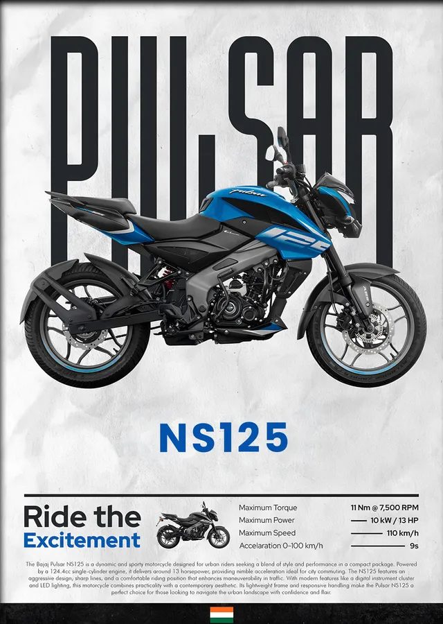 Bajaj Pulsar NS125 metal tablo