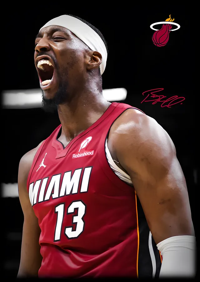 Bam Adebayo - Miami Heat metal tablo