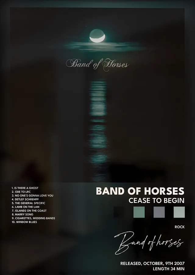 Band of Horses: Cease to Begin metal tablo
