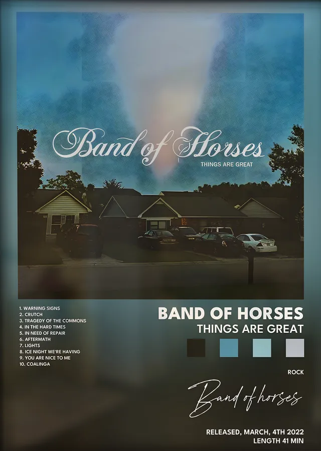 Band of Horses: Things Are Great metal tablo
