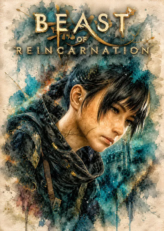 Beast of Reincarnation: Suluboya Kahraman Portresi metal tablo