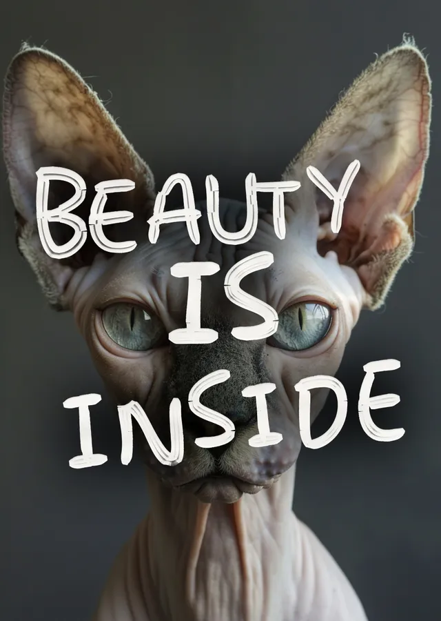 Beauty Is Inside metal tablo