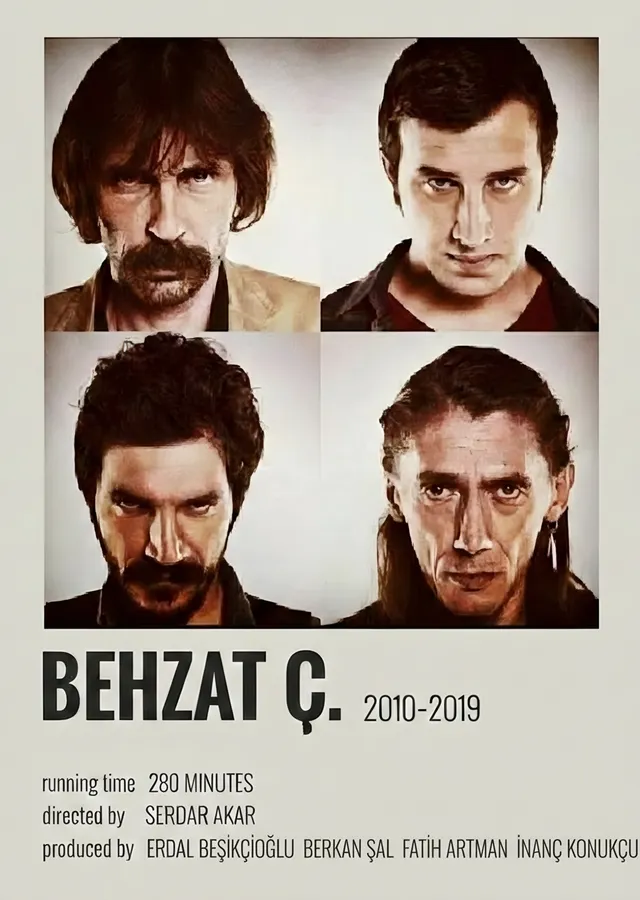 Behzat Ç.: 2010-2019 Dörtlü Afiş metal tablo