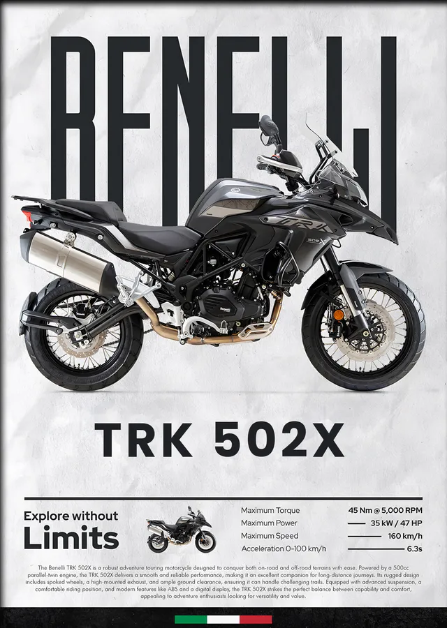Benelli TRK 502X metal tablo
