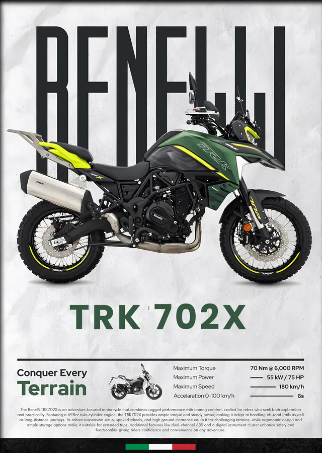 Benelli TRK 702X metal tablo