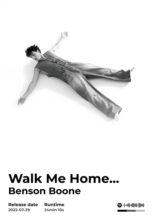 Benson Boone - Walk Me Home metal tablo