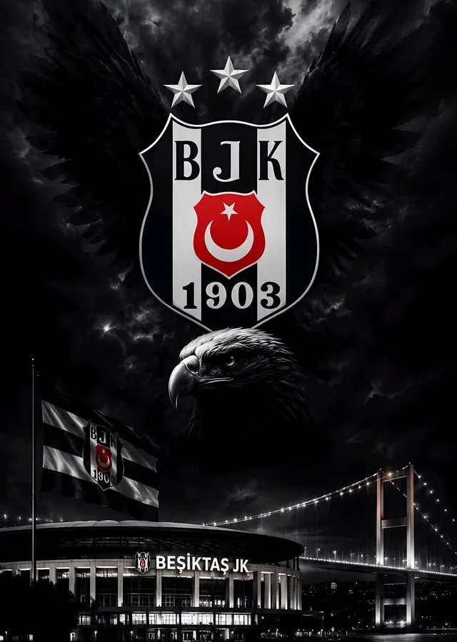 Beşiktaş: Kartal ve Boğaz Köprüsü metal tablo