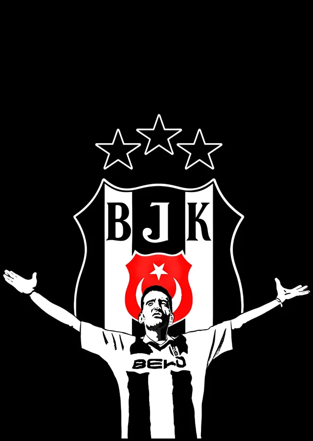 Beşiktaş: Kolları Açık Taraftar Silüeti metal tablo