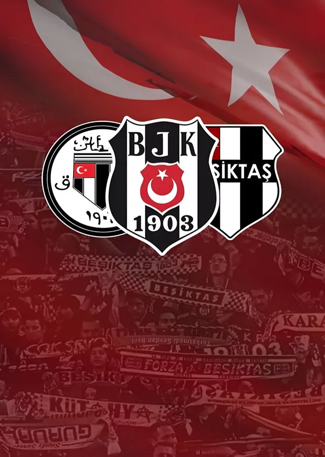 Beşiktaş: Türk Bayrağı Önünde Tribün metal tablo