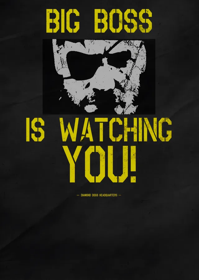 Big Boss Is Watching You metal tablo