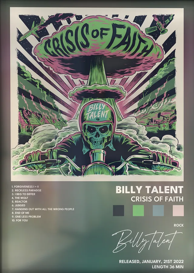 Billy Talent: Crisis of Faith metal tablo