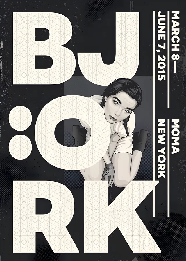 Björk: MoMA Sergi Afişi metal tablo