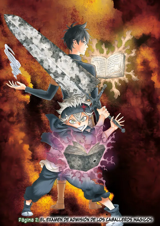 Black Clover Asta ve Kara Grimoire metal tablo