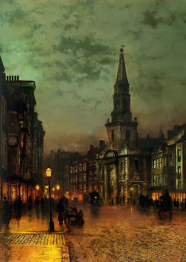 Blackman Sokağı, Londra - John Atkinson Grimshaw metal tablo