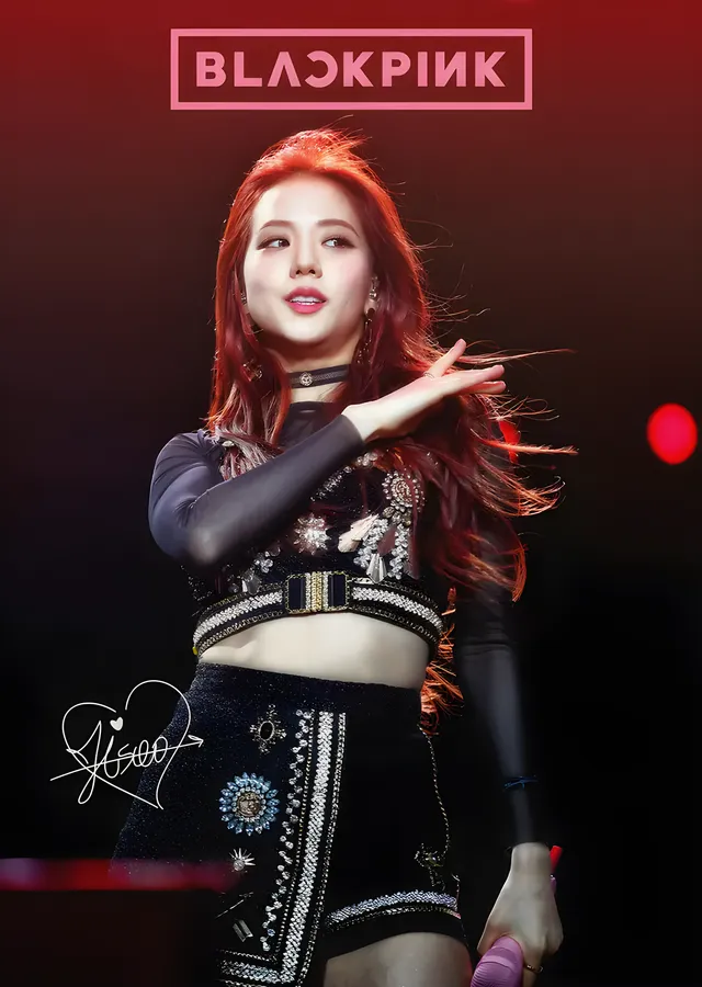 BLACKPINK Jisoo - Sahne Anı metal tablo