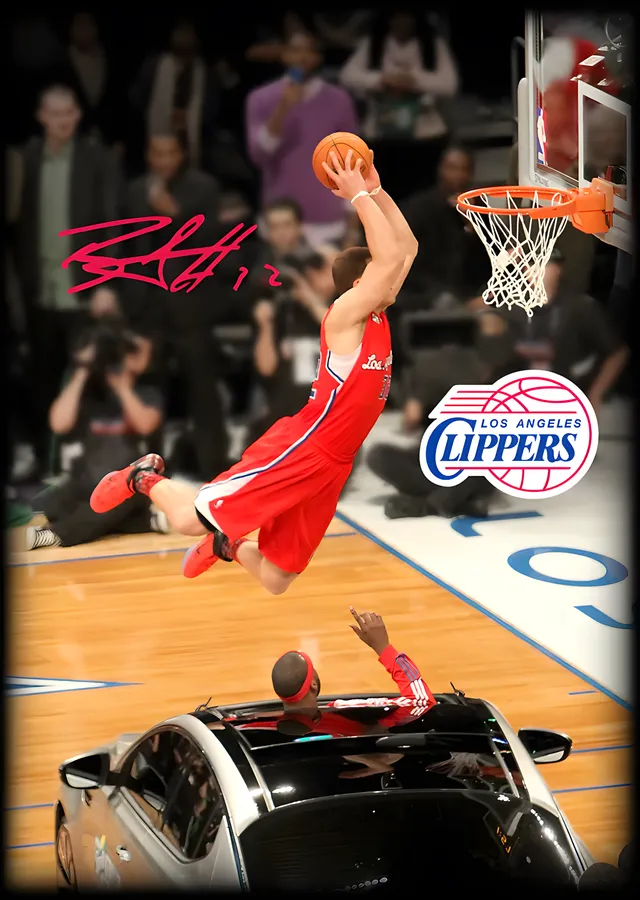 Blake Griffin - Araba Üstü Smaç metal tablo