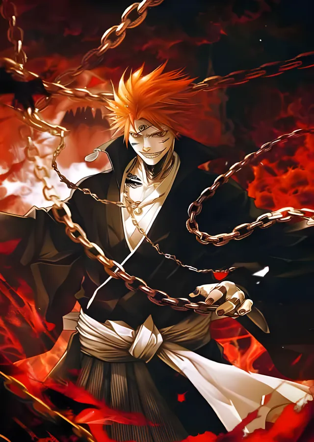 Bleach - Ichigo'nun Cehennem Zincirleri metal tablo