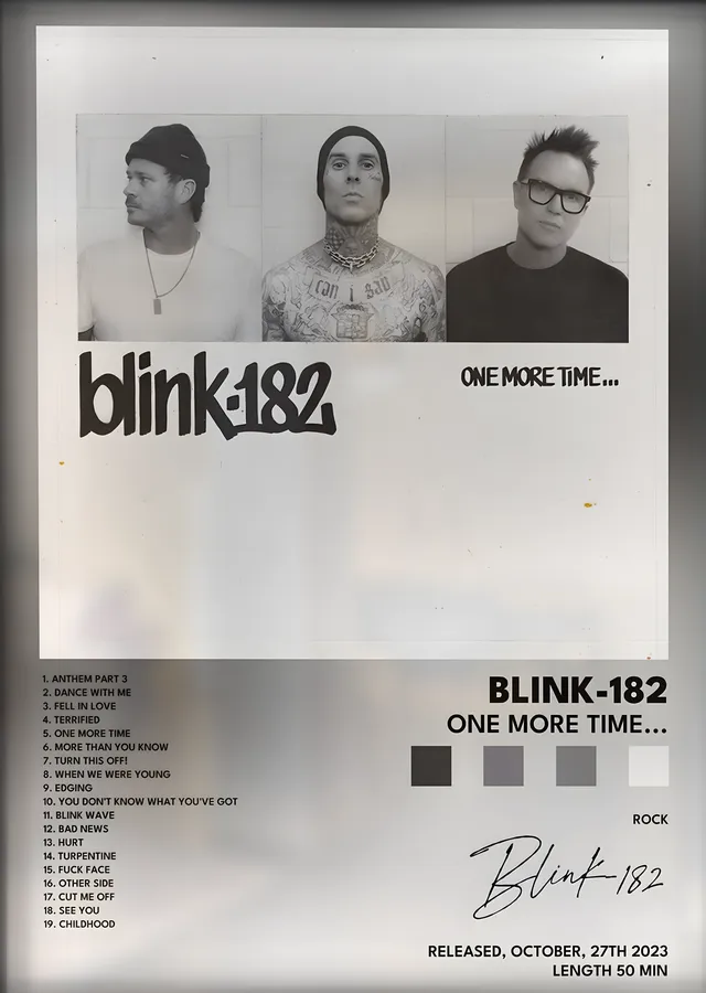 blink-182: One More Time... metal tablo