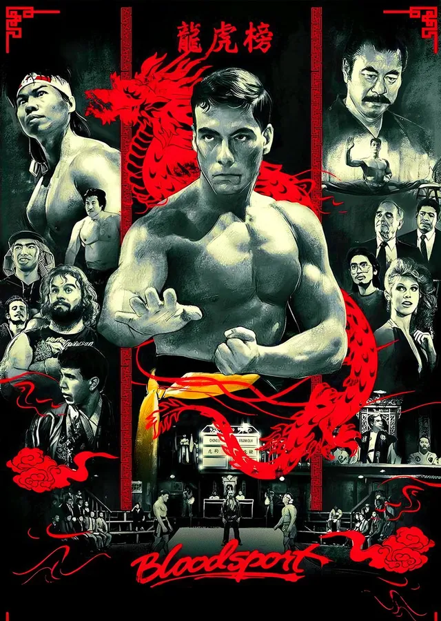 Bloodsport: Ejderha Afişi metal tablo
