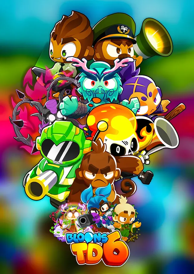 Bloons TD 6: Renkli Maymun Kalabalığı metal tablo