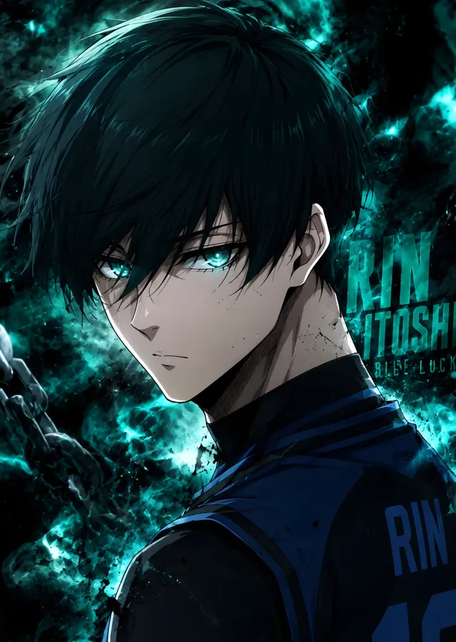 Blue Lock: Turkuaz Işıkta Rin Itoshi metal tablo
