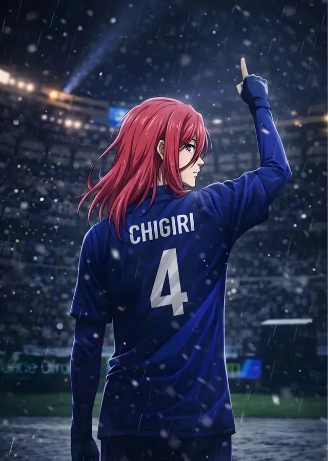 Blue Lock: Yağmurda Chigiri metal tablo