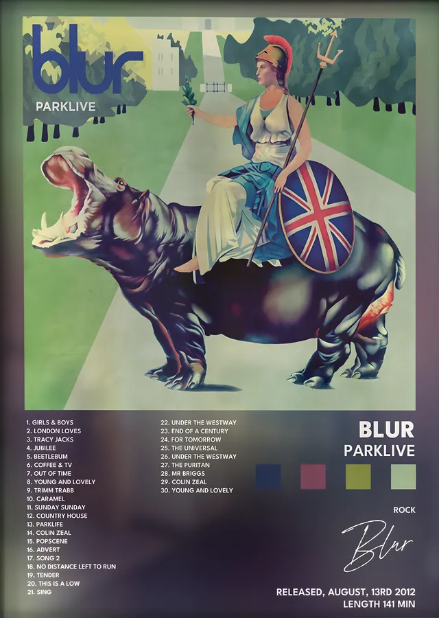 Blur: Parklive metal tablo