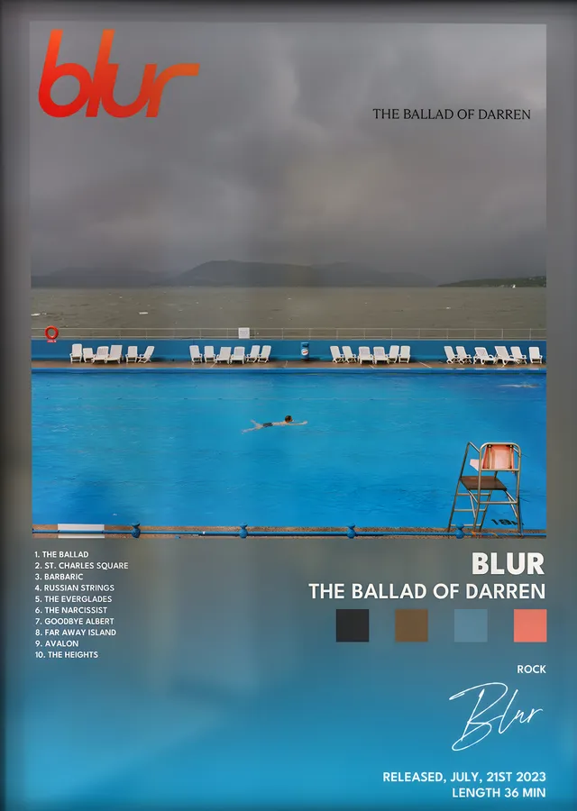 Blur: The Ballad of Darren metal tablo